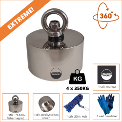 THUNDERSTRUCK - 360° Fiskemagnet - 1400KG - sæt
