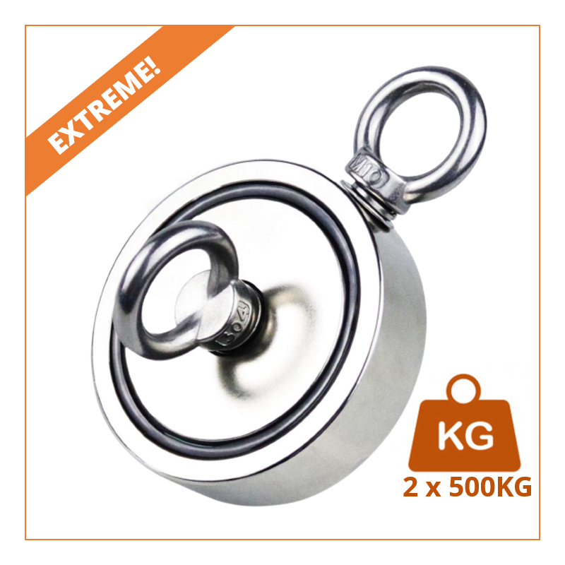 Magnetfiskeri | magnet | Treasuremagnet - 1000 KG.