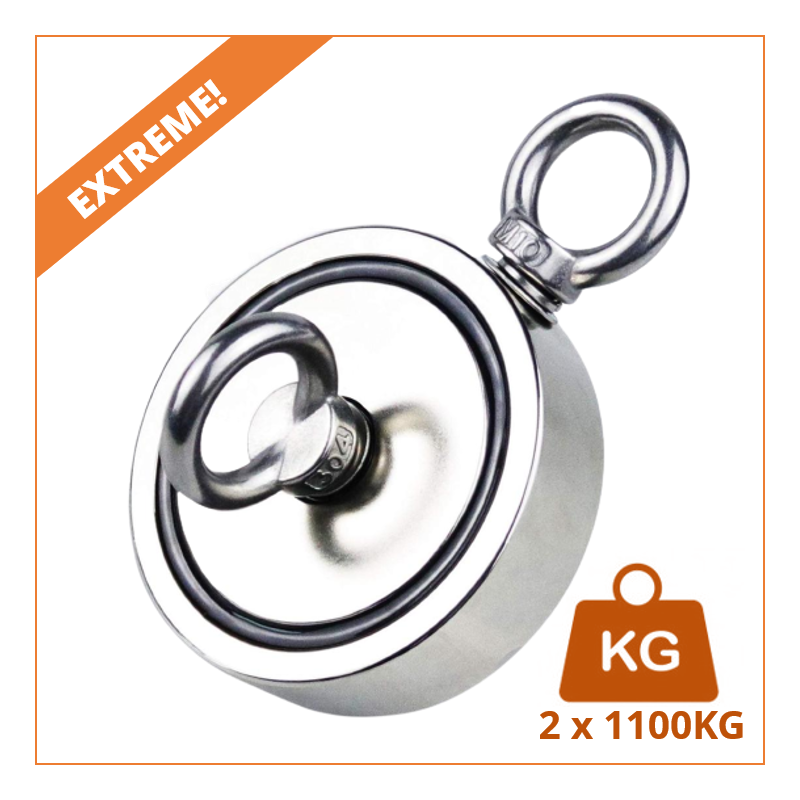 Fiskemagnet | Magnetfiskeri. 2200KG Fiskemagnet fra Treasurehunter.