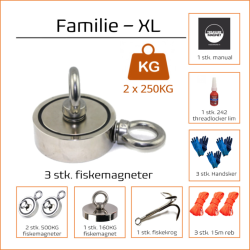 Fiskemagnet | Magnetfiskeri | Familie 3 - XL