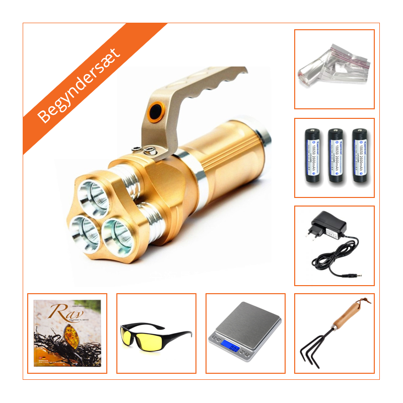 Ravlygte | Begyndersæt | Amber Eye Gold 30W