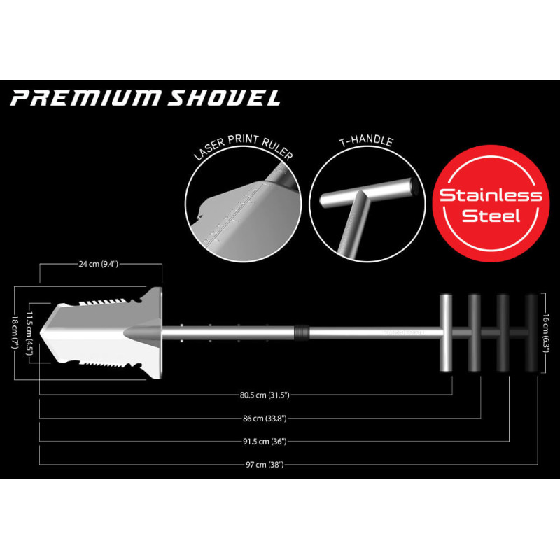 Metaldetektor| Nokta Makro | Tilbehør - Premium detektorspade