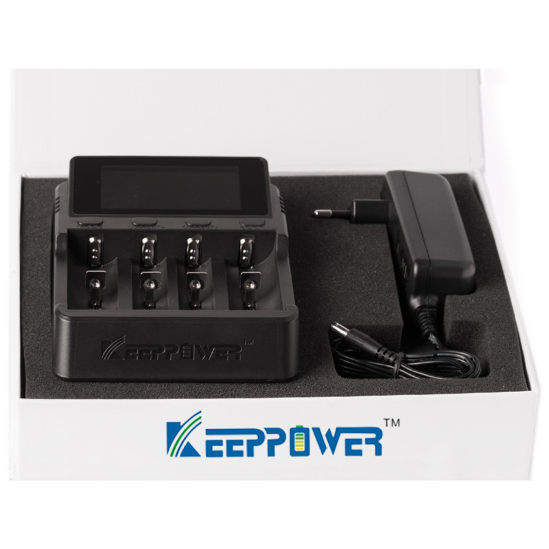 KeepPower L4 Oplader til 18650 & 26650 batterier