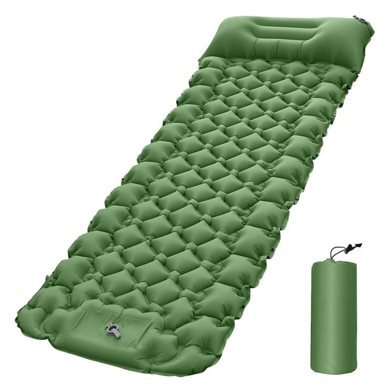 Globuz selvoppustelig luftmadras 198 X 68 X 9 CM Grøn