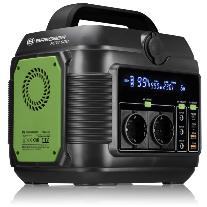 BRESSER - Transportabel Power station 600W - Treasurehunter.dk
