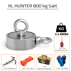Fiskemagnet | Magnetfiskeri | XL Hunter m. 1000KG fiskemagnet