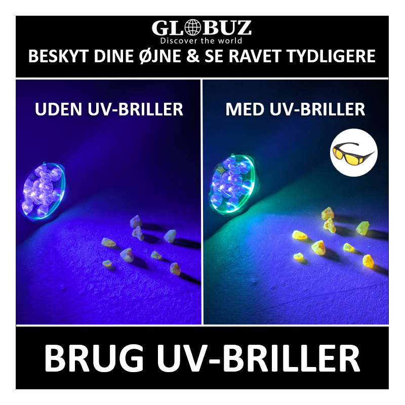 Globuz UV-brille til brillebrugere m/etui