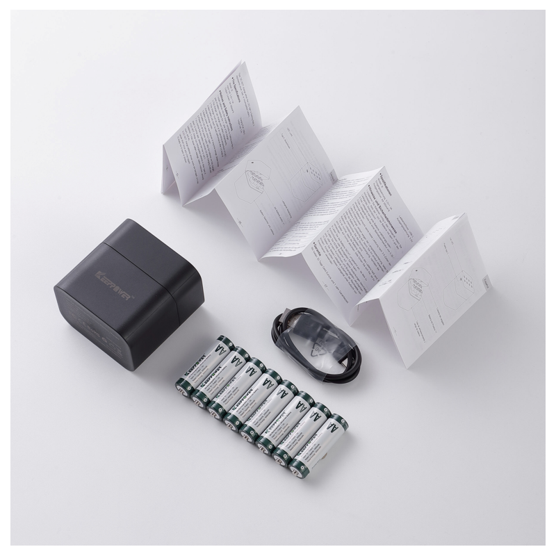 8 Stk. Genopladelige AA batterier inkl. oplader