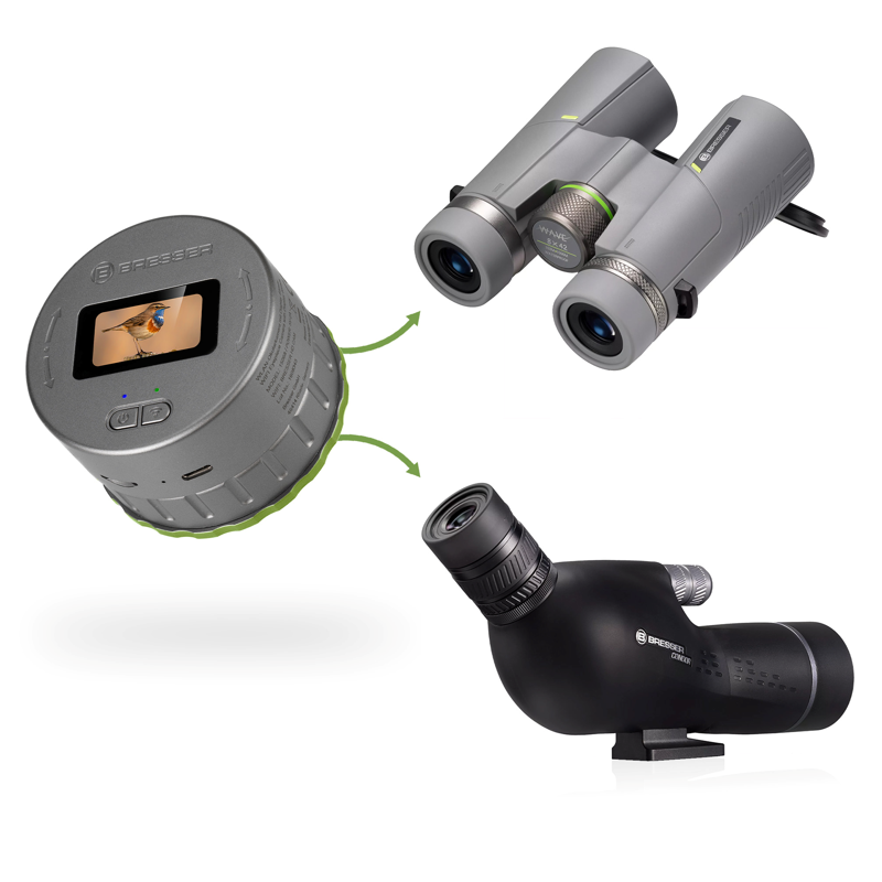 BRESSER WiFi Okularkamera med display Full HD (Ø30-65mm)